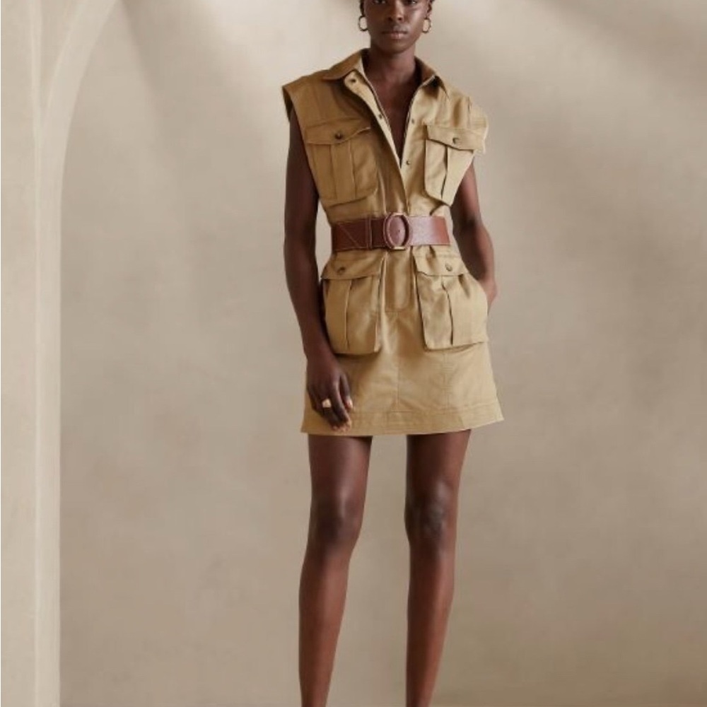 Banana Republic Factory Tan Midi Dress